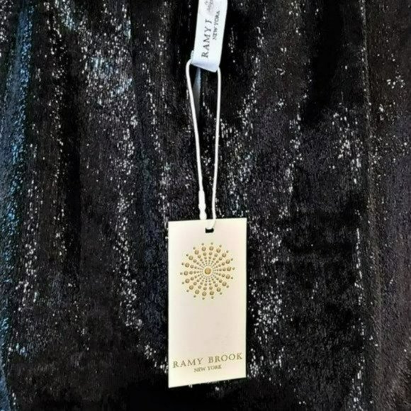 NWT Stunning RAMY BROOK Ellin Shimmer Velvet Halter Party Cocktail Mini Dress - Picture 6 of 6